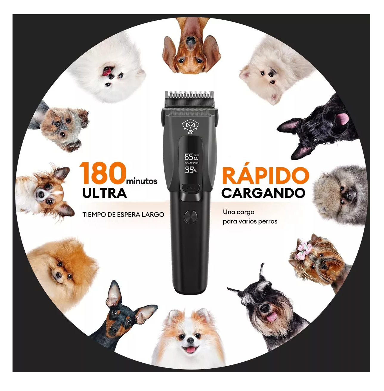 Foto 3 pulgar | Maquina Para Cortar Pelo De Perro Rasuradora Recargable, Negro