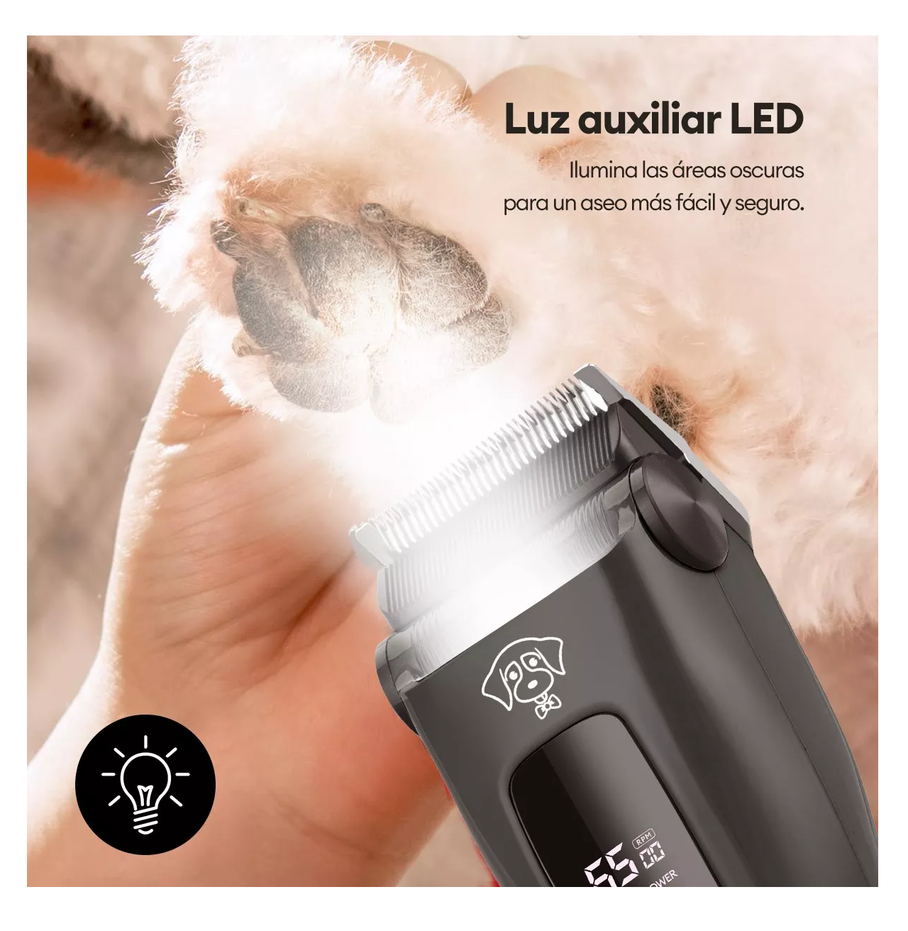 Foto 6 pulgar | Maquina Para Cortar Pelo De Perro Rasuradora Recargable, Negro