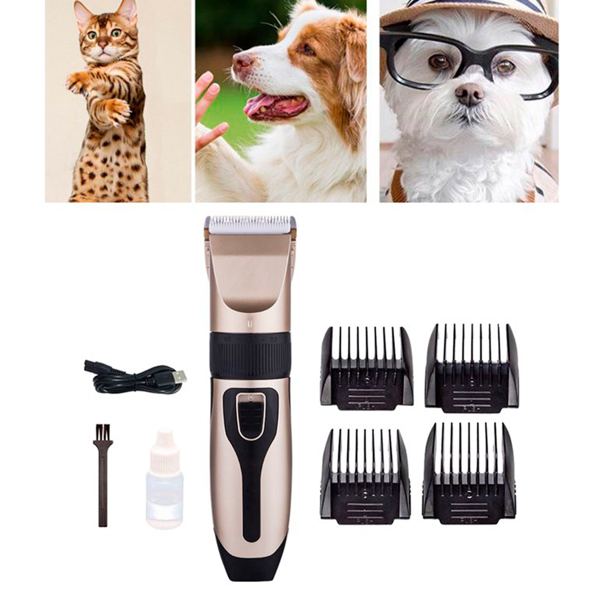 Foto 4 pulgar | Kit De Máquina Rasuradora Y Cortadora De Pelo Para Perros Y Mascotas – 8 Piezas Para Un Cuidado Profesional