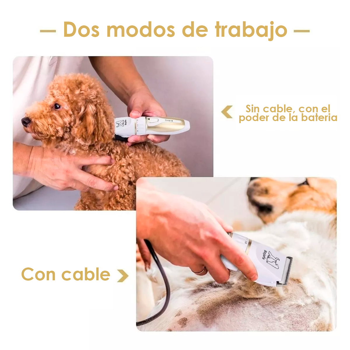 Foto 6 pulgar | Maquina Afeitadora Cortadora De Pelo Para Mascotas Perro Gato, Con Accesorios, Tijeras Peine, Peinetas, Corta Uñ