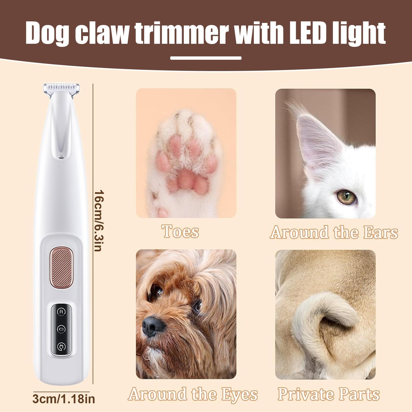 Foto 7 pulgar | Luz Led Impermeable Mejorada Dog Paw Trimmer 2025 - Venta Internacional.