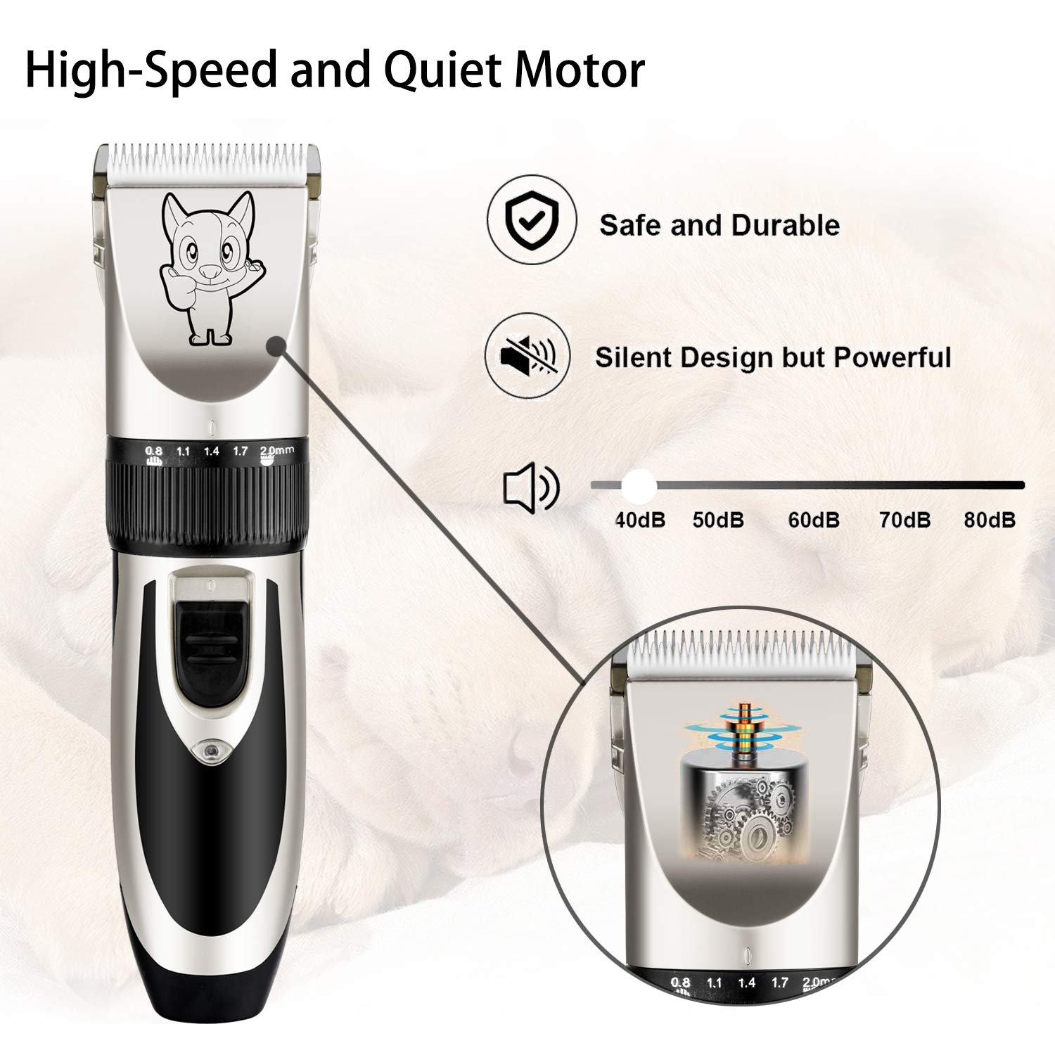 Foto 5 pulgar | Kit de Aseo para Mascotas Clippers Highdas Recargable - Venta Internacional