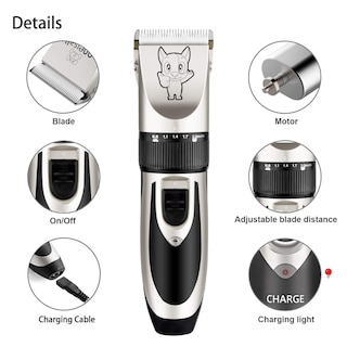 Foto 6 | Kit de Aseo para Mascotas Clippers Highdas Recargable - Venta Internacional