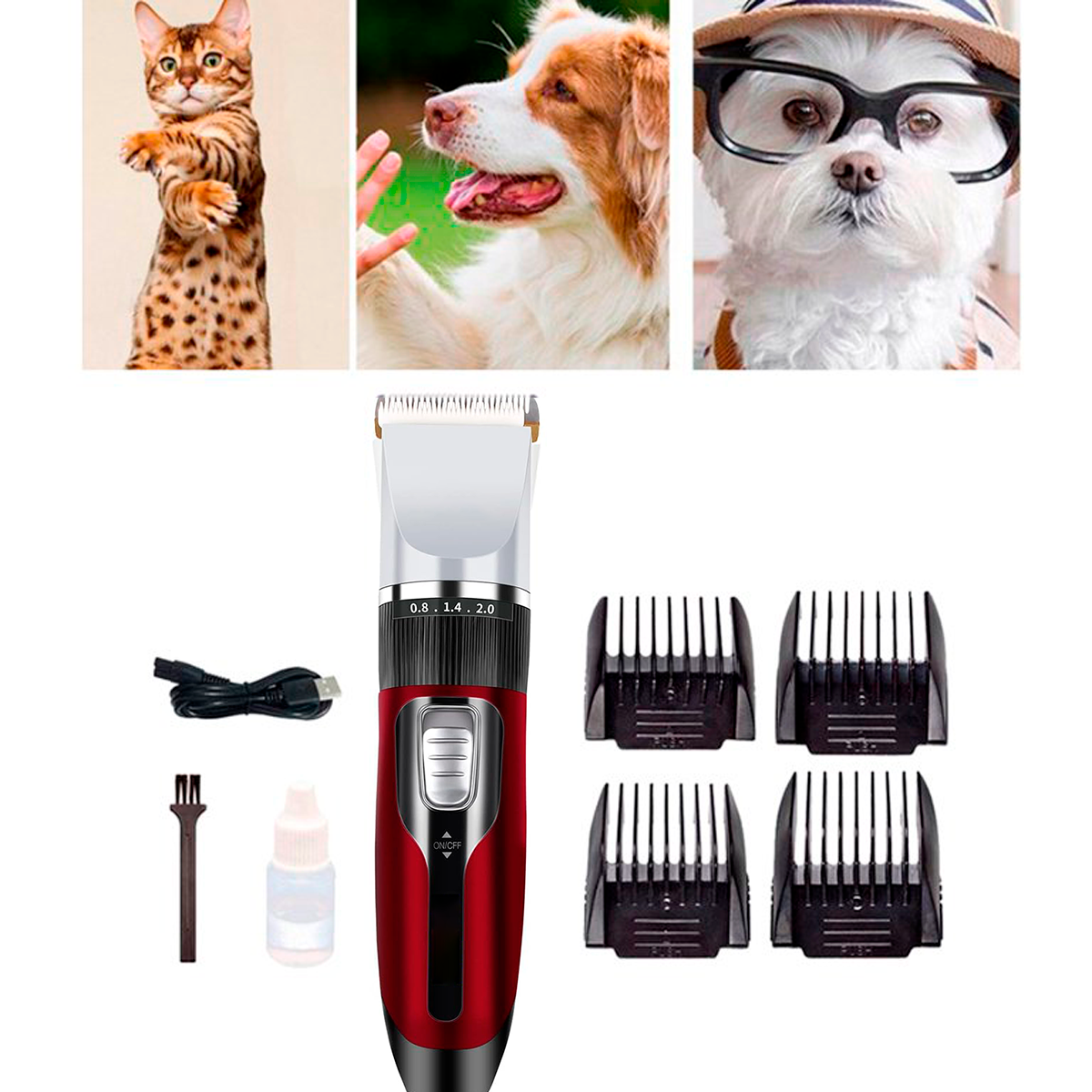 Foto 5 pulgar | Kit De Máquina Rasuradora Y Cortadora De Pelo Para Perros Y Mascotas – 8 Piezas Para Un Cuidado Profesional