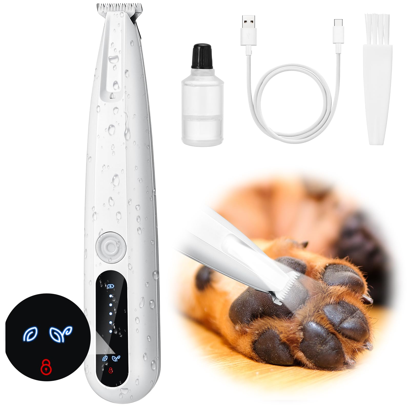 Foto 2 pulgar | Recortadora De Patas Para Perros Palksky Con Pantalla Led Usb Mejorada De 2 Velocidades - Venta Internacional.