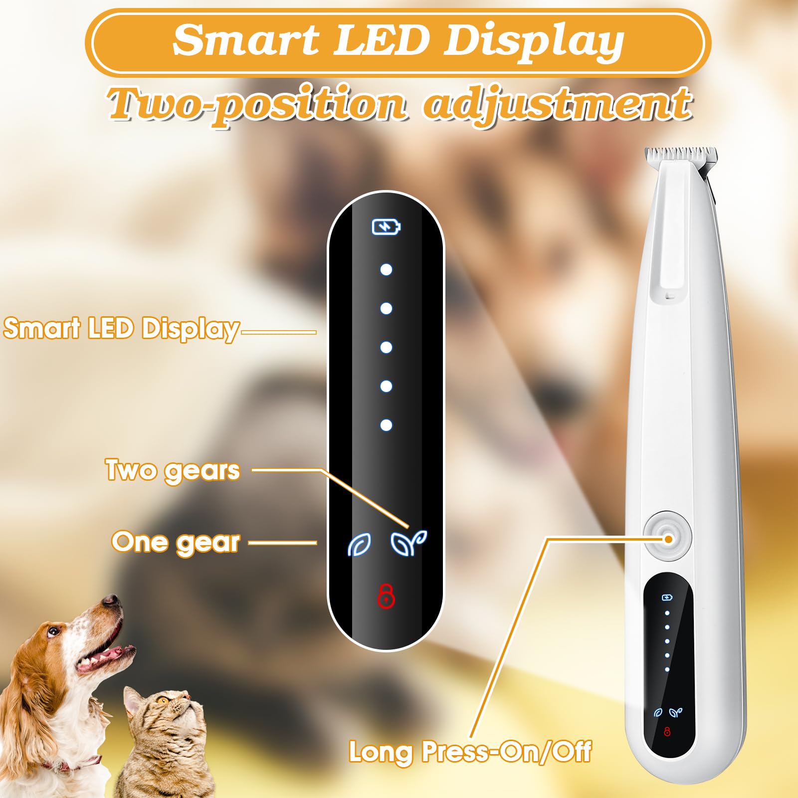 Foto 3 pulgar | Recortadora De Patas Para Perros Palksky Con Pantalla Led Usb Mejorada De 2 Velocidades - Venta Internacional.