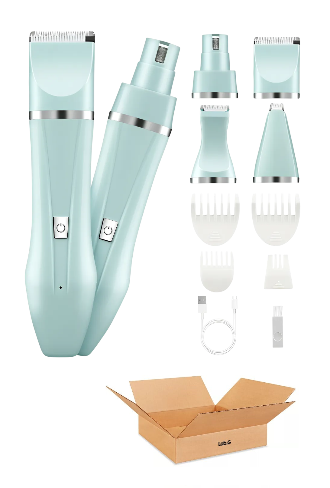 Foto 2 pulgar | Kit Rasuradora Para Perros Y Gatos Máquina De Cortar Pelo Azul