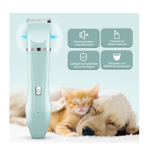 Foto 5 | Kit Rasuradora Para Perros Y Gatos Máquina De Cortar Pelo Azul