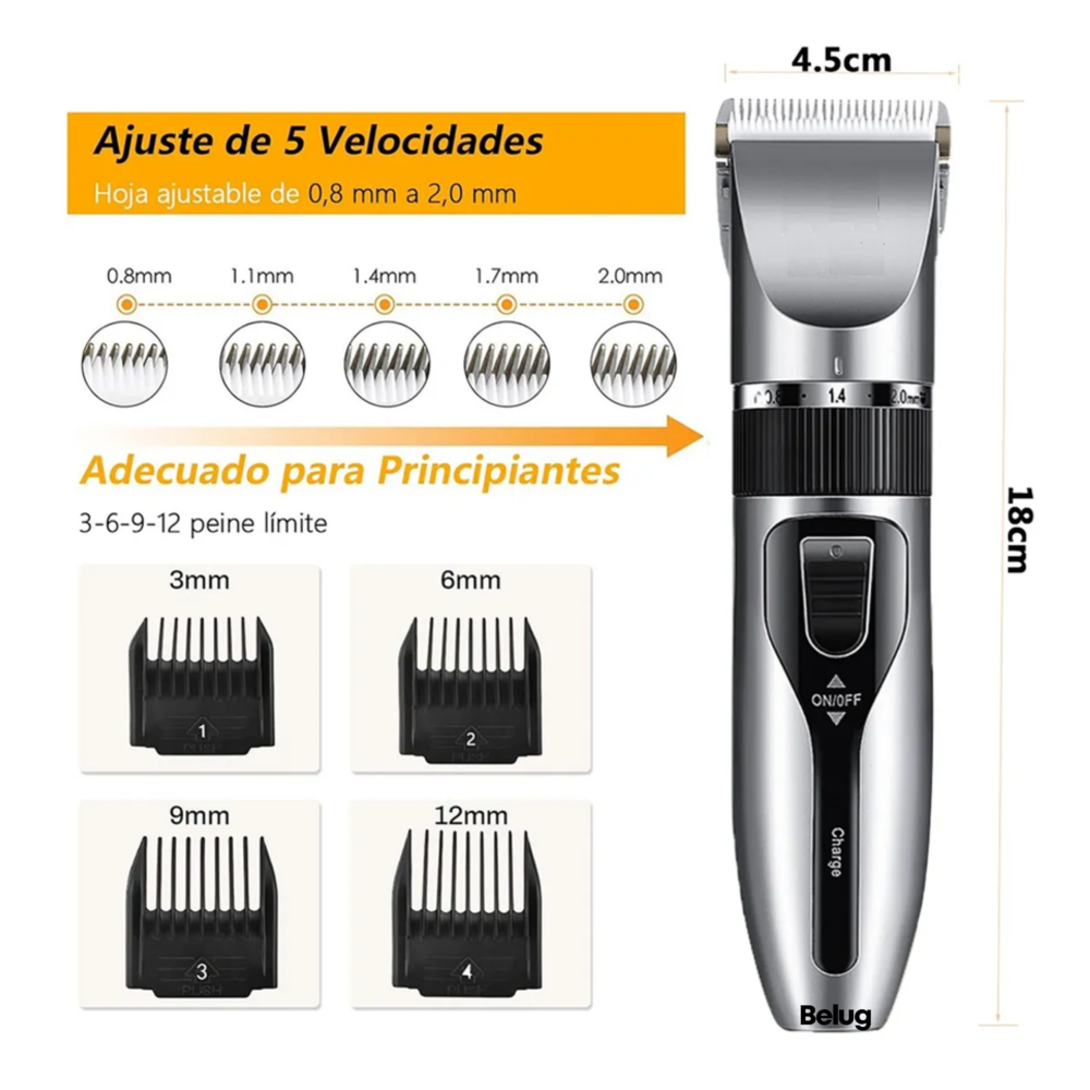 Foto 3 | ''eléctrico Clipper Para Perros Y Gatos Maquina Rasuradoras Belug  Plata ''