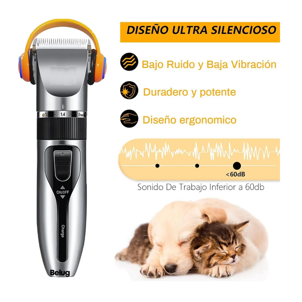 Foto 5 | ''eléctrico Clipper Para Perros Y Gatos Maquina Rasuradoras Belug  Plata ''