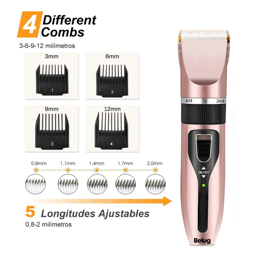 Foto 5 pulgar | ''eléctrico Clipper Para Perros Y Gatos De Cuchillo De Pies Belug  Rosa''