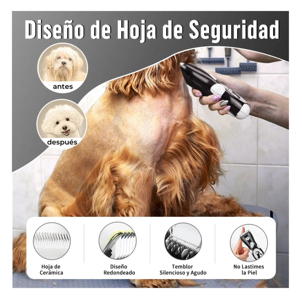 Foto 3 | Máquina Rasuradora Silenciosa para Mascotas Lab.g Negra
