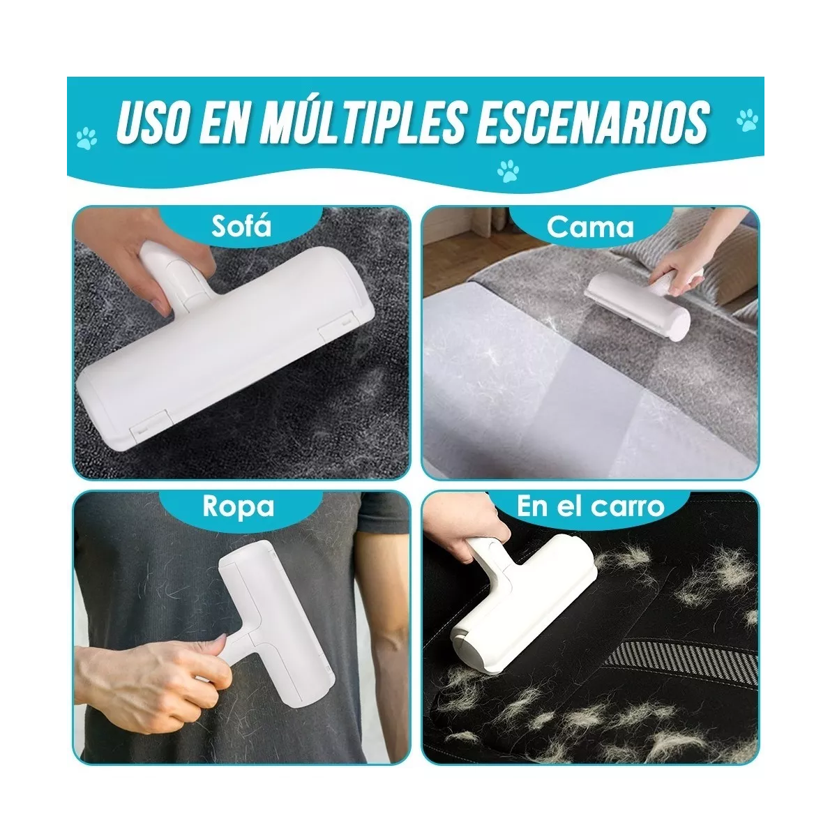 Foto 4 pulgar | Rodillo para Quitar Pelos de Mascotas Eo Safe Imports Esi-7908 color Blanco