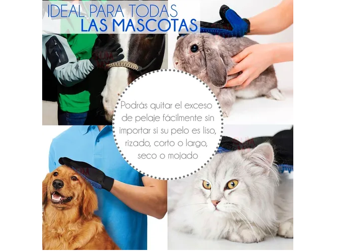 Foto 4 pulgar | Guante Xtellar Removedor Quita Pelos Para Mascotas Masaje Perro Gato