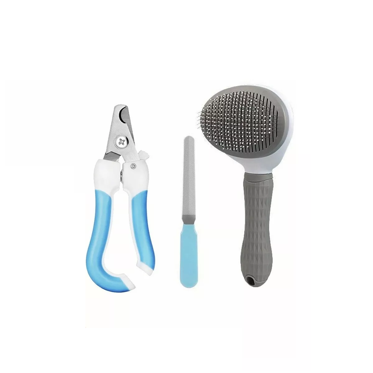 Foto 1 | Kit Limpieza Mascotas Cepillo y Limas Cortar Uñas Eo Safe Imports Esi-8836 Gris