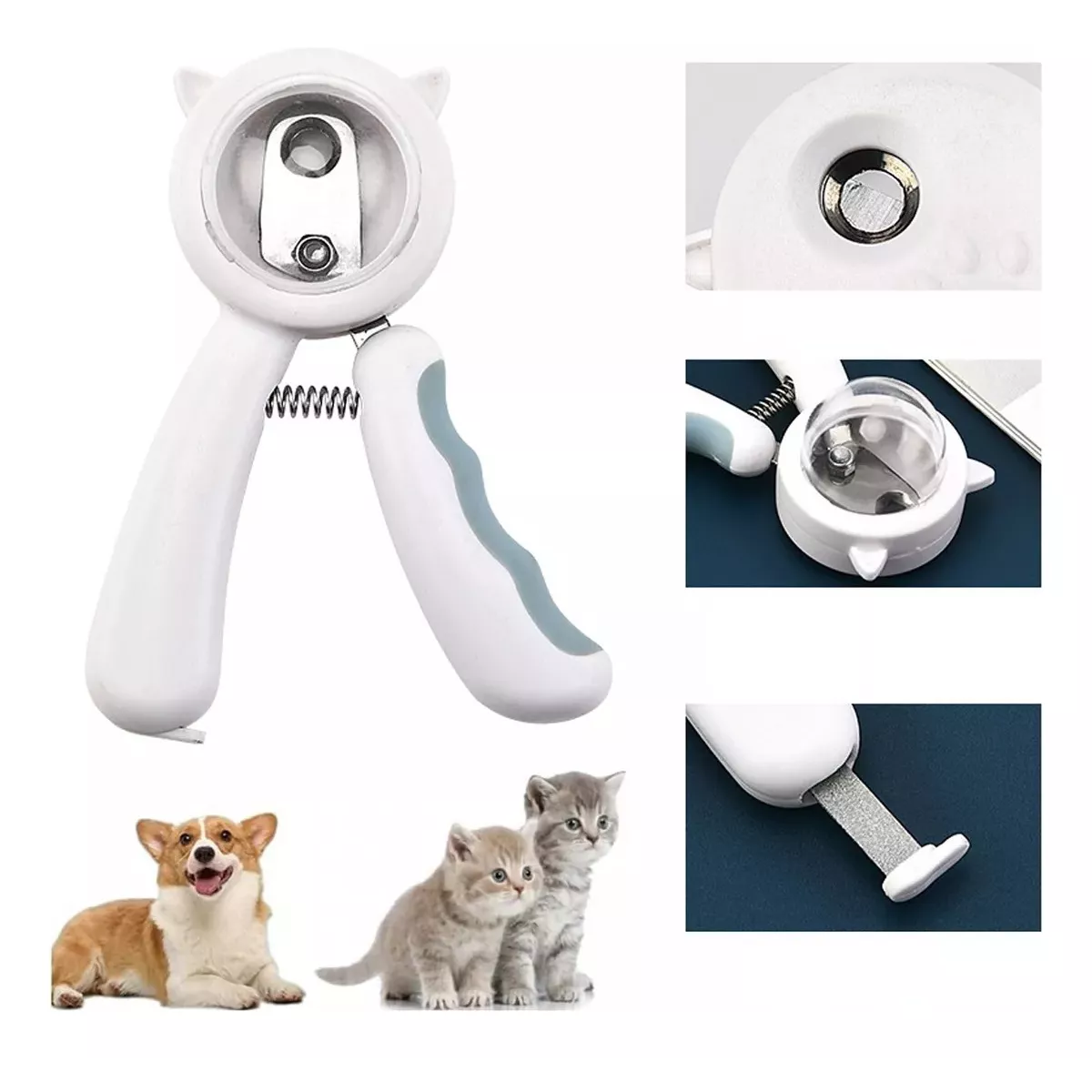 Foto 5 pulgar | Pinzas con Lima para Uñas de Mascotas Eo Safe Imports Esi-12165 Blanco