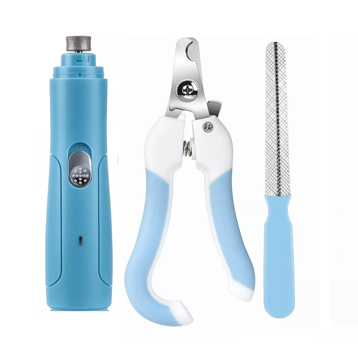 Kit Cortaúñas para Mascotas Grandes Eo Safe Imports Esi-12170 Azul 3 Piezas
