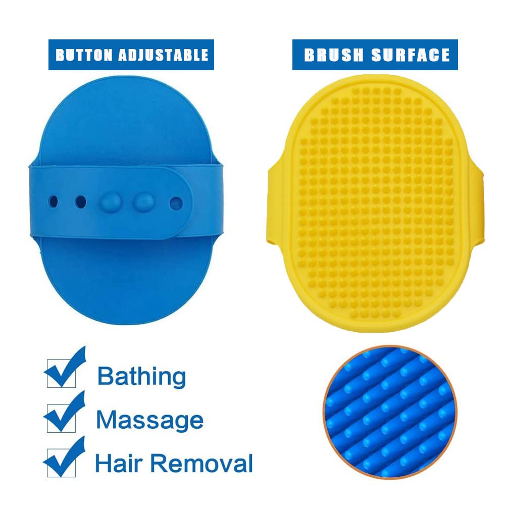 Foto 5 pulgar | Cepillo De Aseo Para Perros Jieyou Con Mango Ajustable (azul, Amarillo) - Venta Internacional.