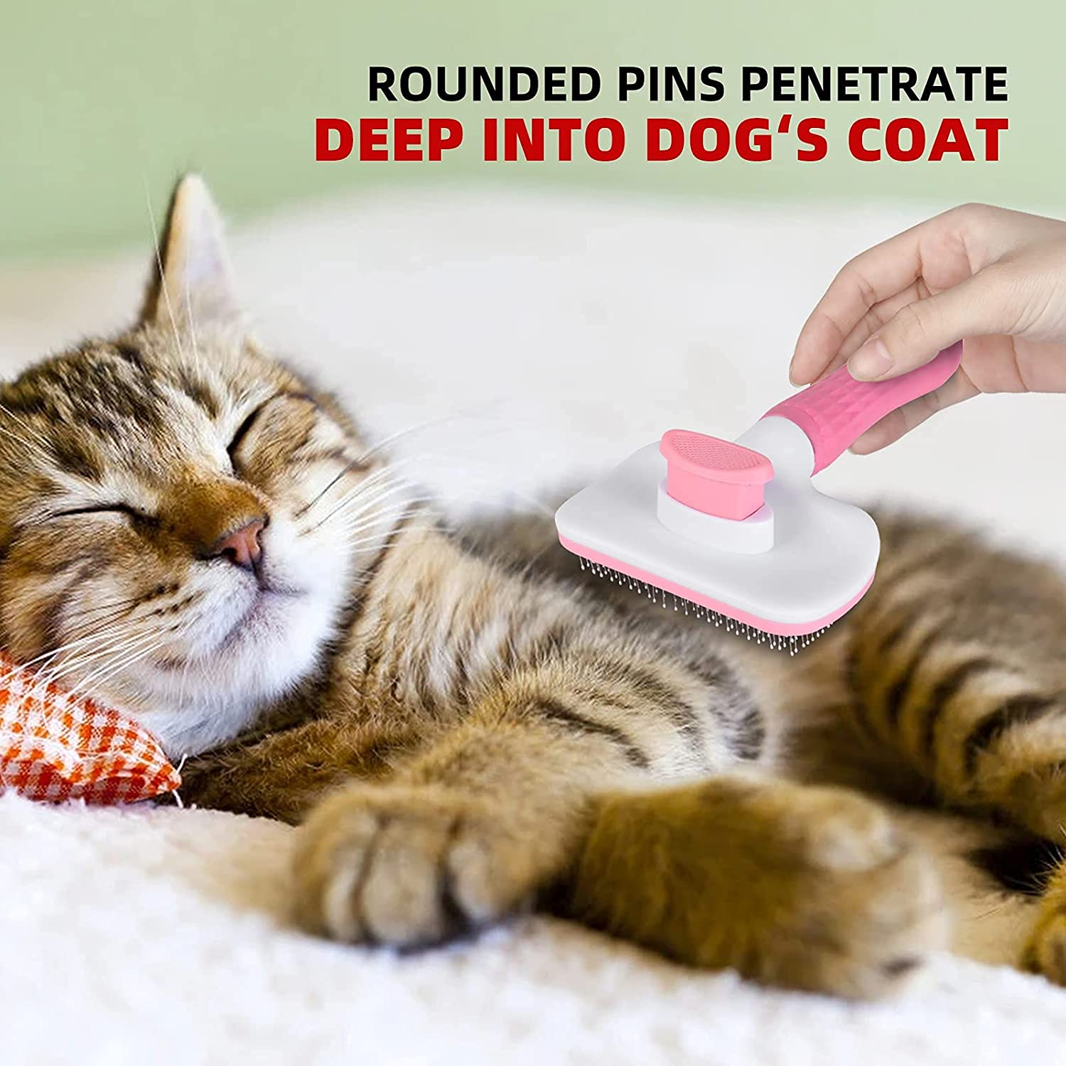 Foto 3 pulgar | Pet Brush De Limpieza Automática Para Perros Y Gatos Jieyou Pink - Venta Internacional.
