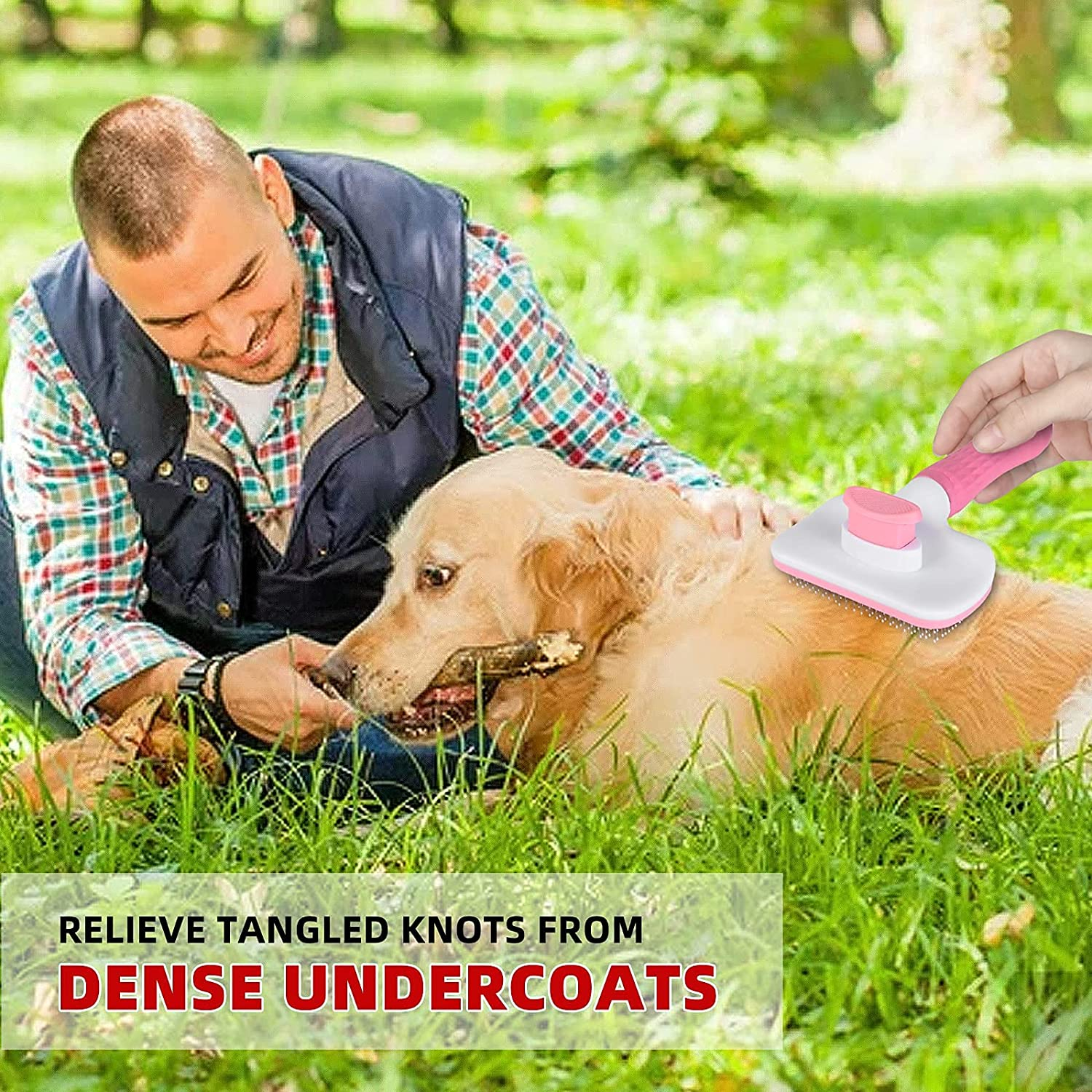 Foto 4 pulgar | Pet Brush De Limpieza Automática Para Perros Y Gatos Jieyou Pink - Venta Internacional.