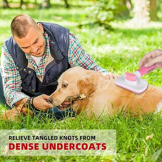 Foto 3 | Pet Brush De Limpieza Automática Para Perros Y Gatos Jieyou Pink - Venta Internacional.