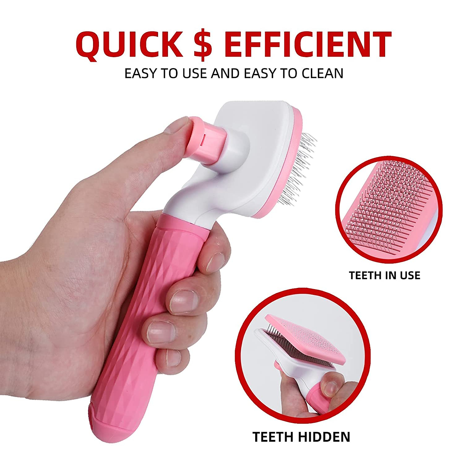 Foto 8 pulgar | Pet Brush De Limpieza Automática Para Perros Y Gatos Jieyou Pink - Venta Internacional.
