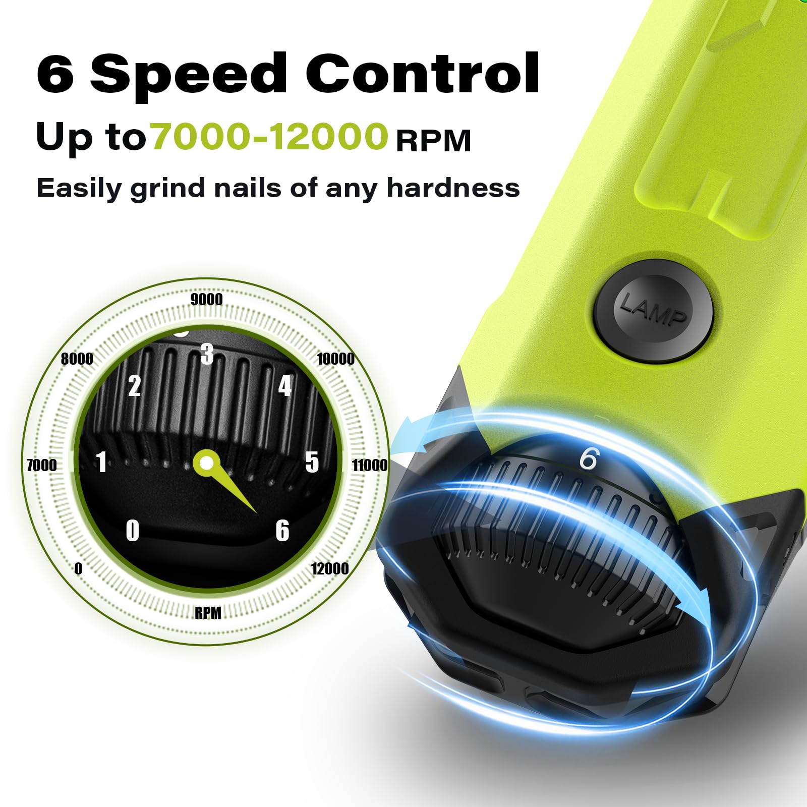 Foto 3 pulgar | Molinillo De Uñas Para Perros Casfuy, 6 Velocidades, Recargable, Eléctrico, Verde - Venta Internacional.
