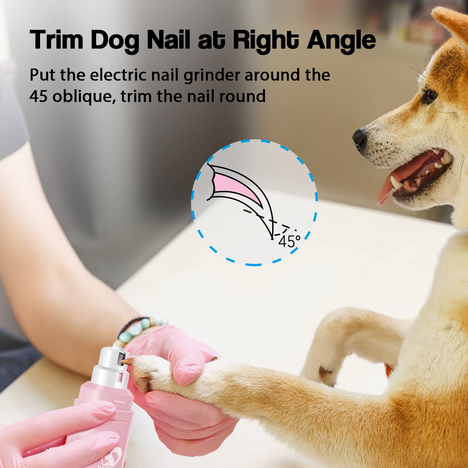 Foto 8 pulgar | Molinillo De Uñas Para Perros Casfuy Upgrade Professional De 2 Velocidades - Venta Internacional.