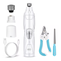 Set Cortaúñas Perro Molinillo De Uñas Mascota, Luz Led Recargable Eo Safe Imports Esi-9832-1 Blanco
