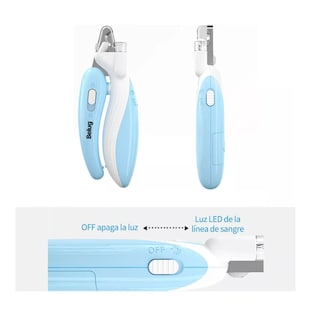 Foto 3 | Kit De Alicates Y Limas Para Cortar Uñas De Mascotas, Con Led Azul Belug