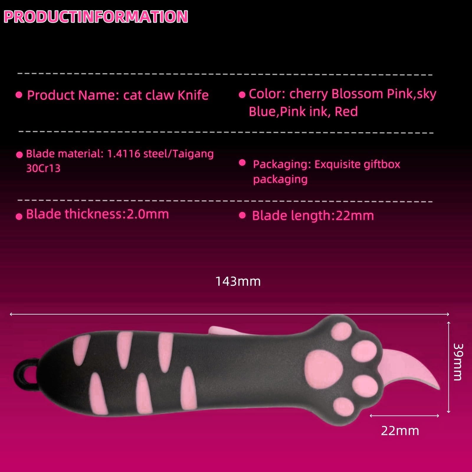 Foto 6 pulgar | Cuchillo Retráctil Box Cutter Cat Paw 2025 Para Entusiastas De Los Gatos - Venta Internacional.