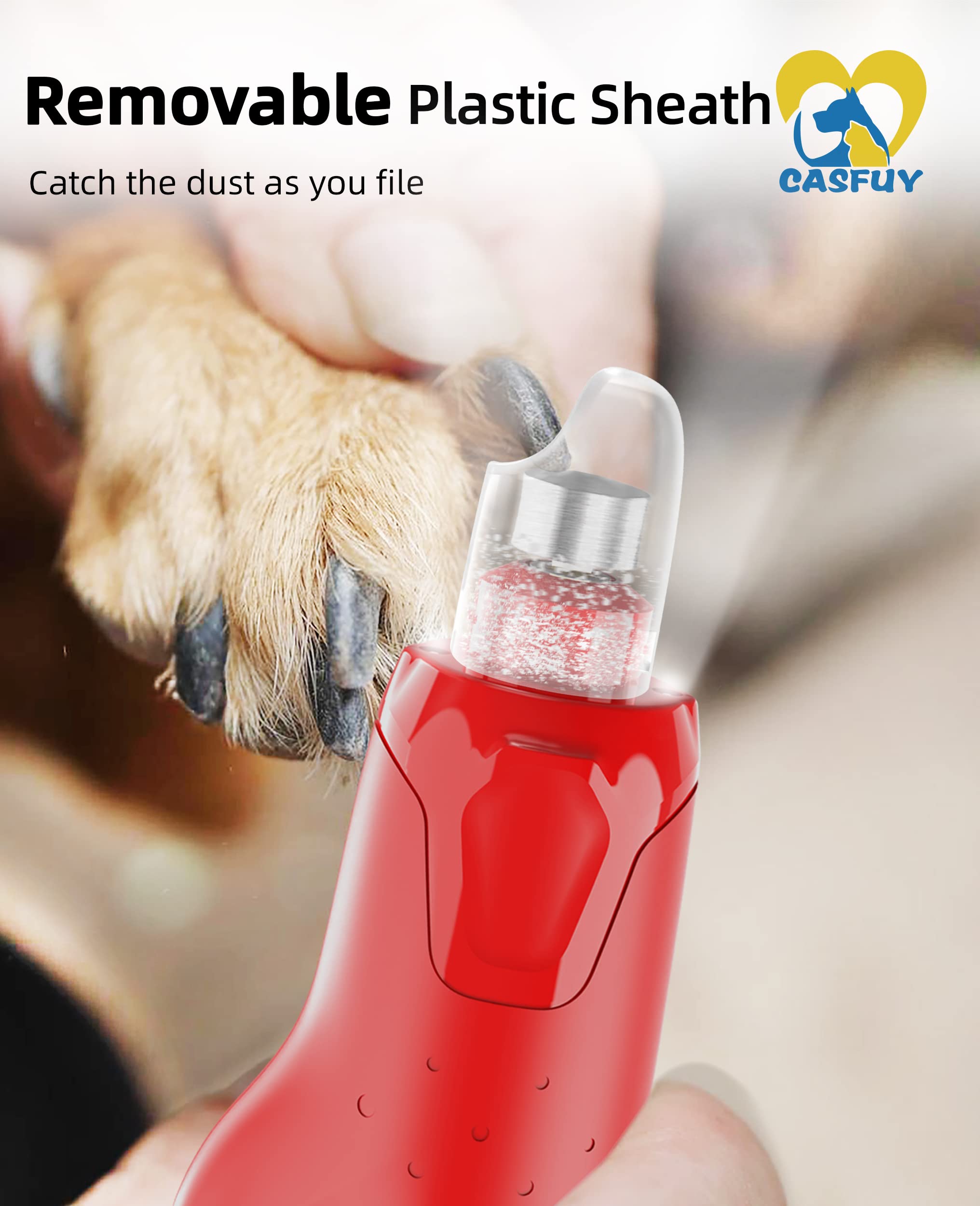 Foto 6 | Molinillo De Uñas Para Perros Casfuy Quiet De 6 Velocidades Con 2 Luces Led Rojas - Venta Internacional.