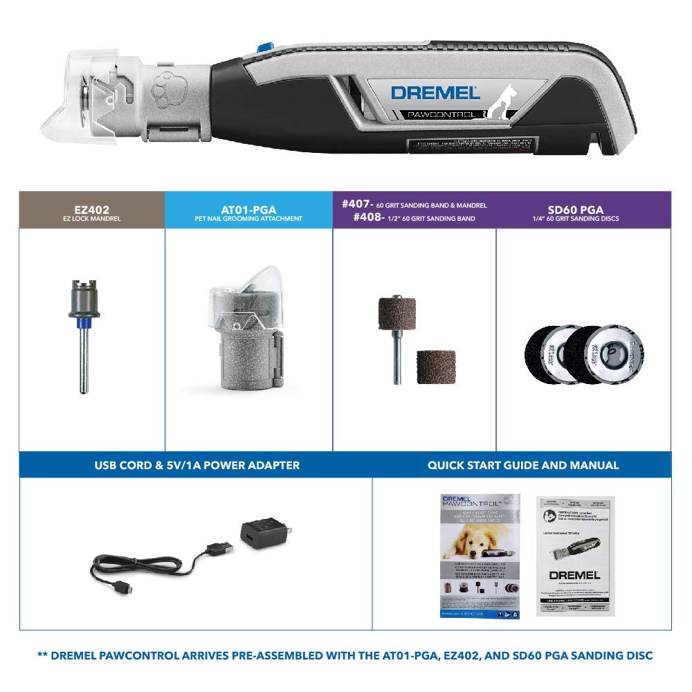 Foto 2 | Kit De Herramientas Para El Cuidado De Mascotas Dremel Pawcontrol 7760-pgk Para Perros - Venta Internacional.
