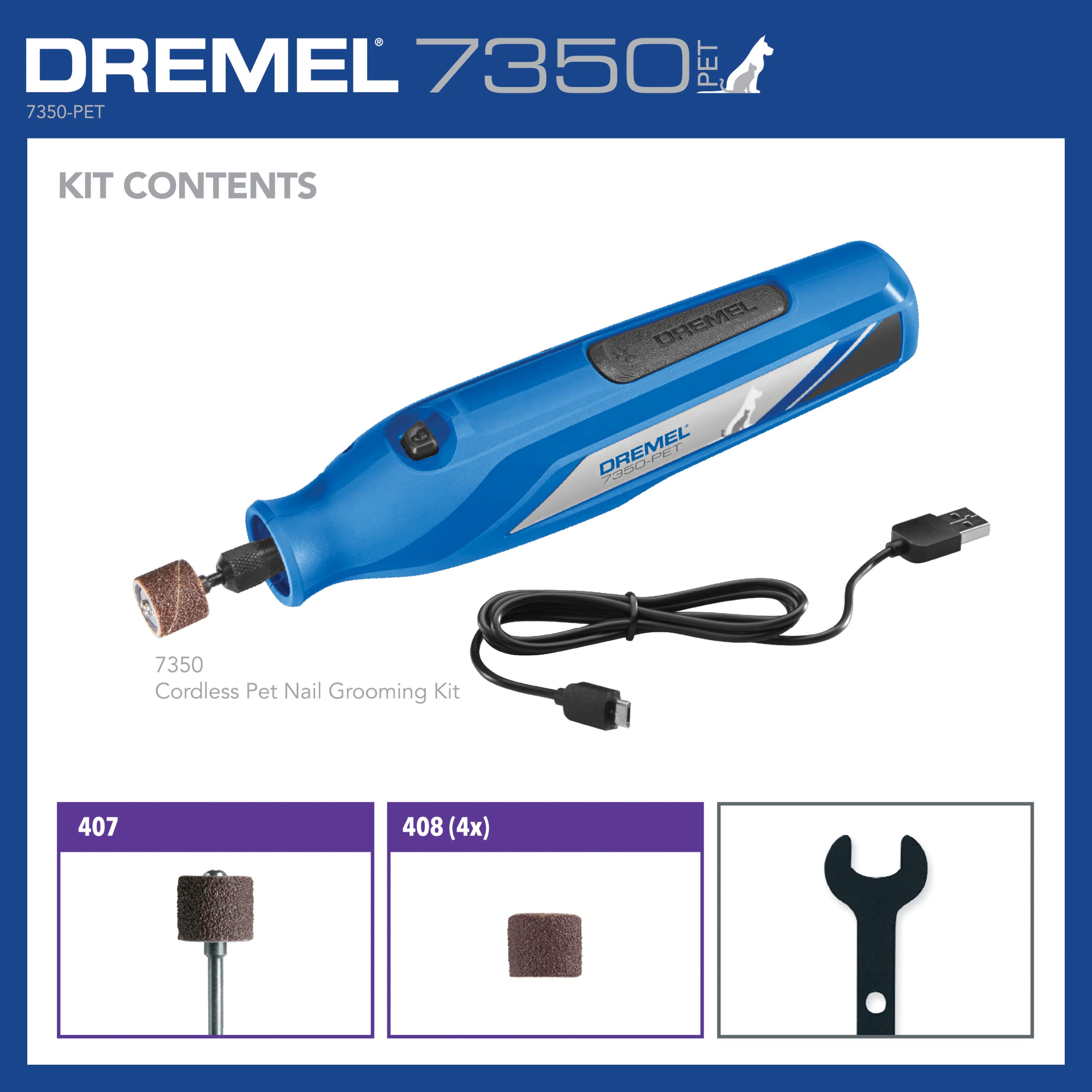 Foto 8 pulgar | Molinillo De Uñas Para Mascotas Y Perros Dremel 7350-pet 4v, Fácil De Usar Y Seguro - Venta Internacional.