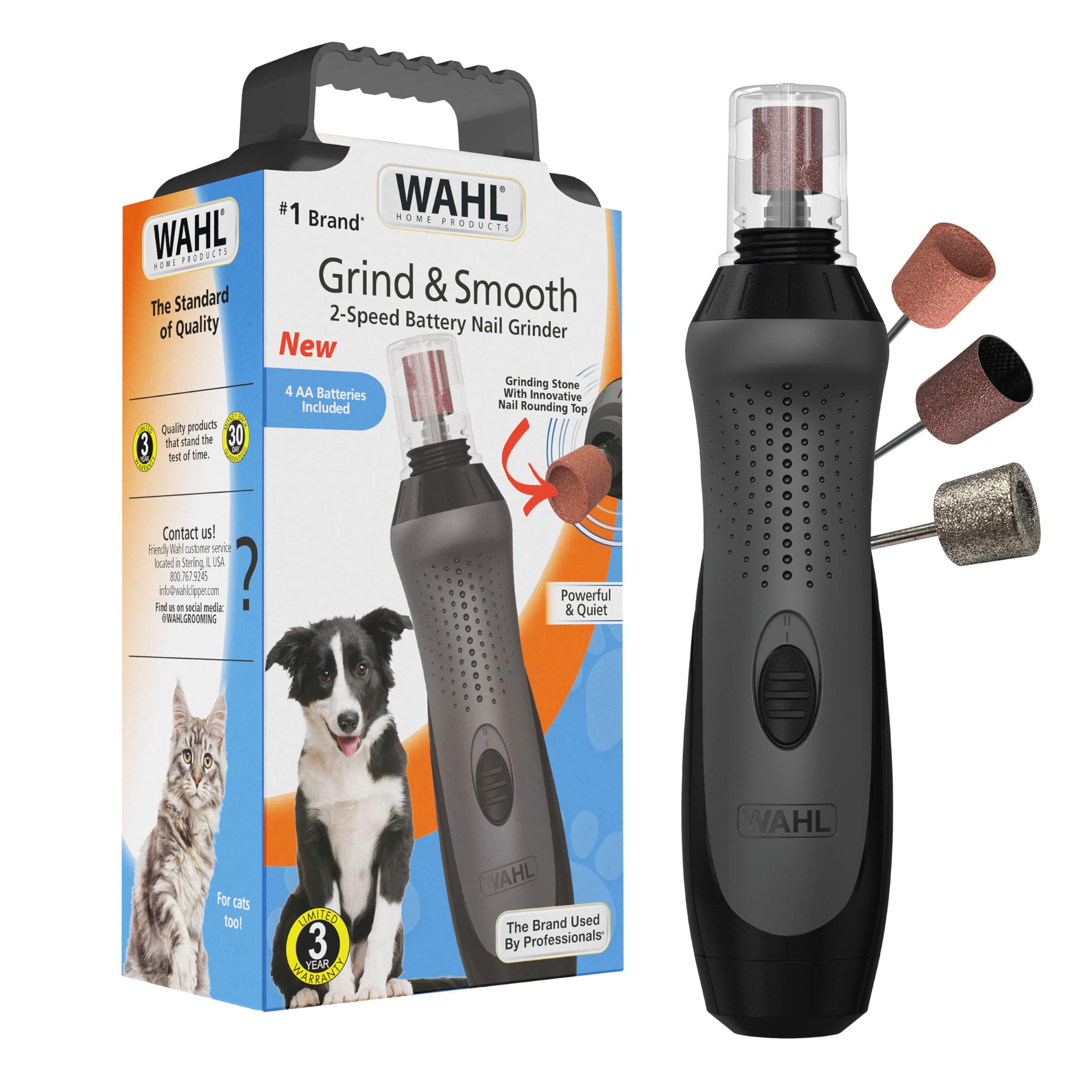 Foto 2 pulgar | Molinillo De Uñas Para Perros Wahl Grind & Smooth, Batería De 2 Velocidades - Venta Internacional.