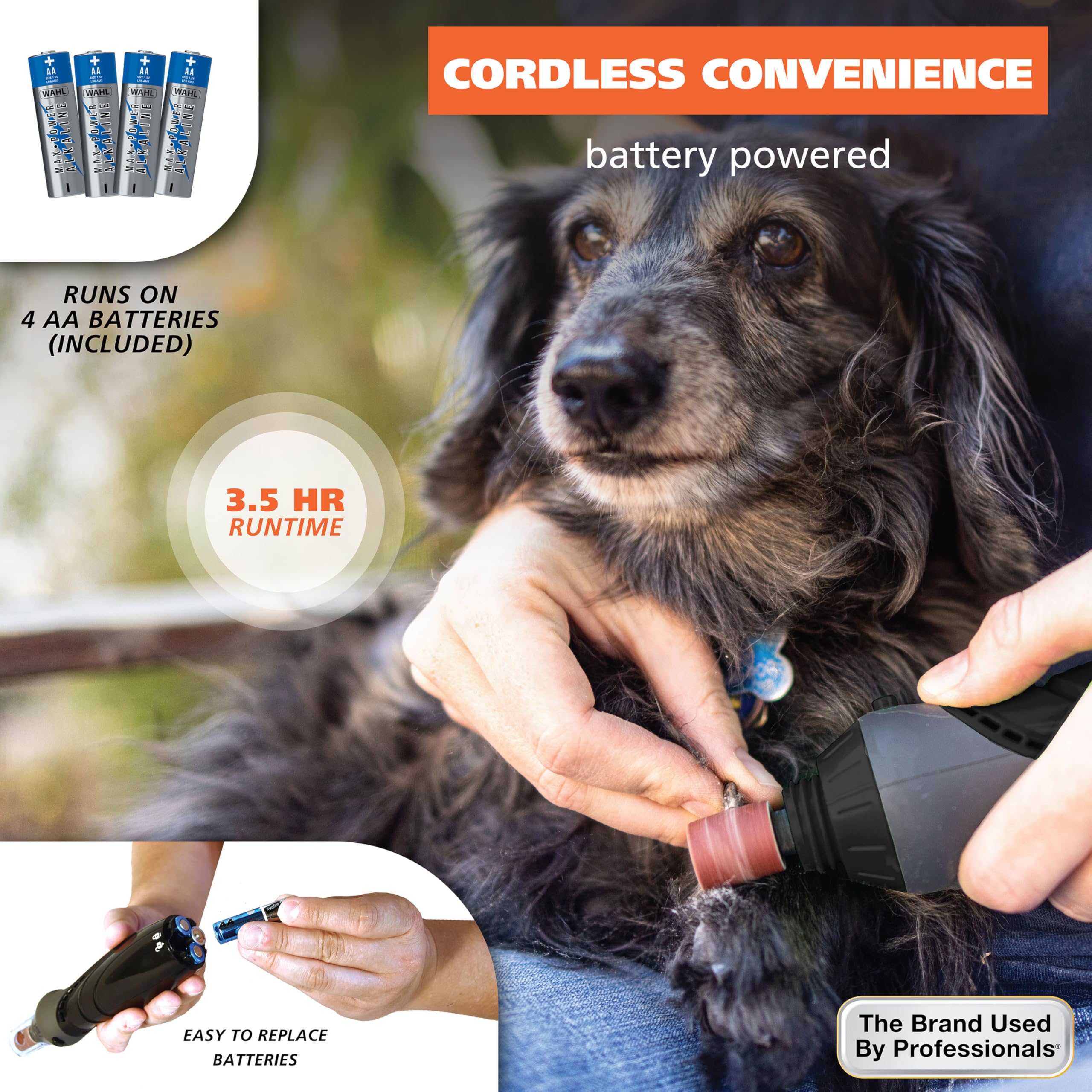 Foto 8 pulgar | Molinillo De Uñas Para Perros Wahl Grind & Smooth, Batería De 2 Velocidades - Venta Internacional.
