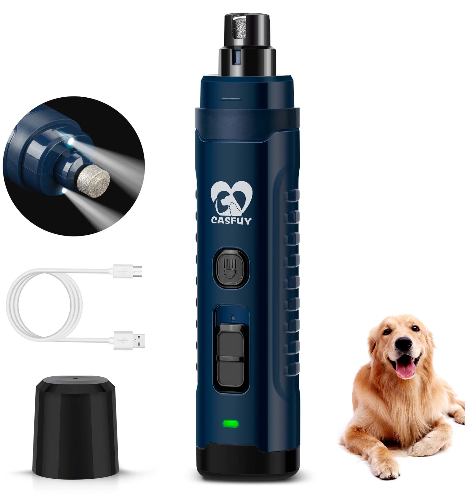 Foto 2 pulgar | Molinillo De Uñas Para Perros Casfuy, 4,8 V, Superpotente, Led De 2 Velocidades - Venta Internacional.