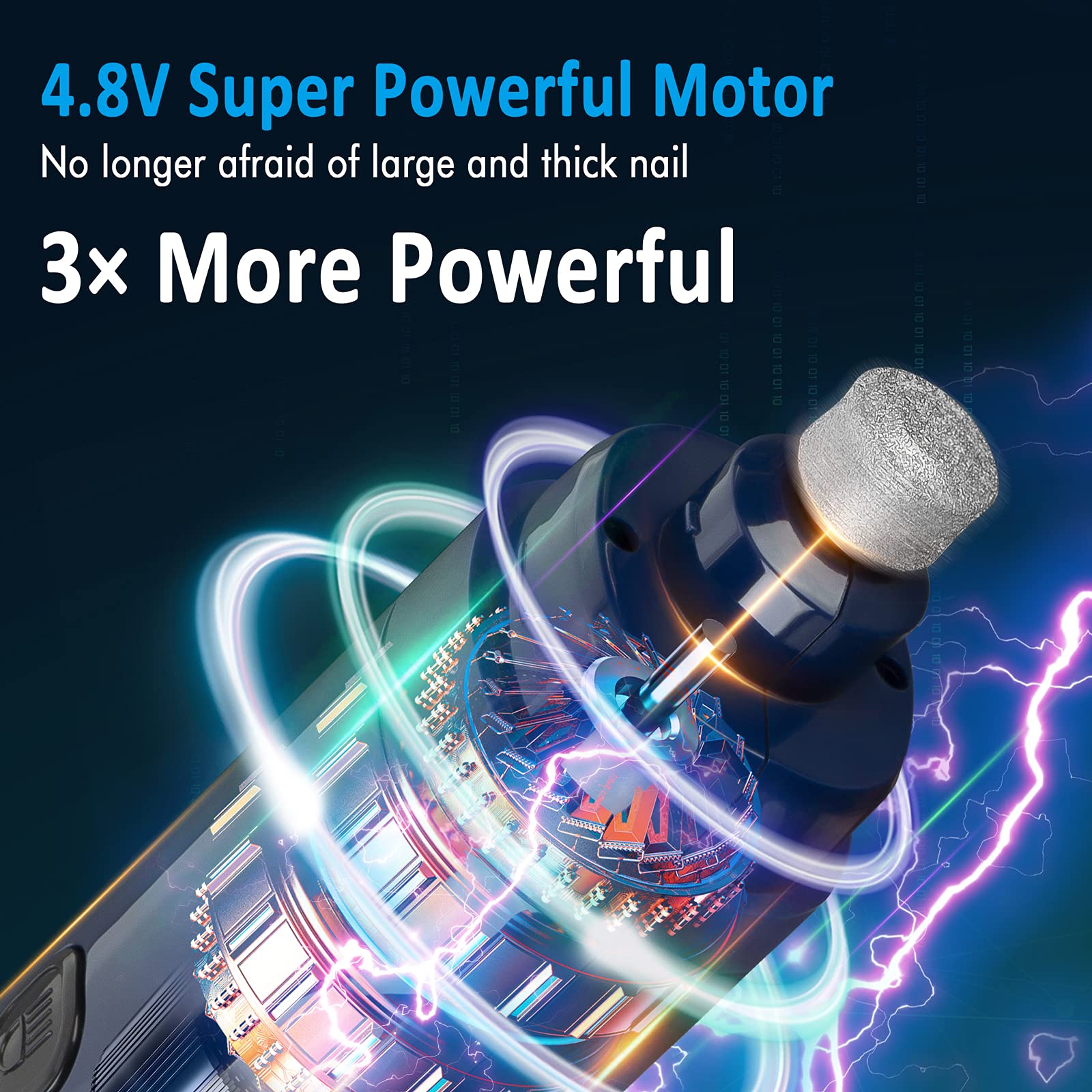 Foto 3 pulgar | Molinillo De Uñas Para Perros Casfuy, 4,8 V, Superpotente, Led De 2 Velocidades - Venta Internacional.