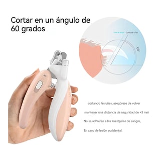 Foto 2 | Corta Uñas Para Perro Gato Mascota Safety Con Luz Led, Eo Safe Imports Esi-19816 Rosa
