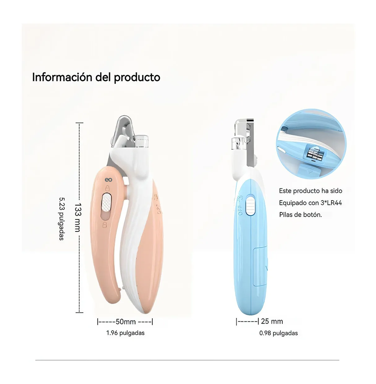 Foto 3 | Corta Uñas Para Perro Gato Mascota Safety Con Luz Led, Eo Safe Imports Esi-19816 Rosa