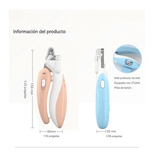 Foto 3 | Corta Uñas Para Perro Gato Mascota Safety Con Luz Led, Eo Safe Imports Esi-19816 Rosa