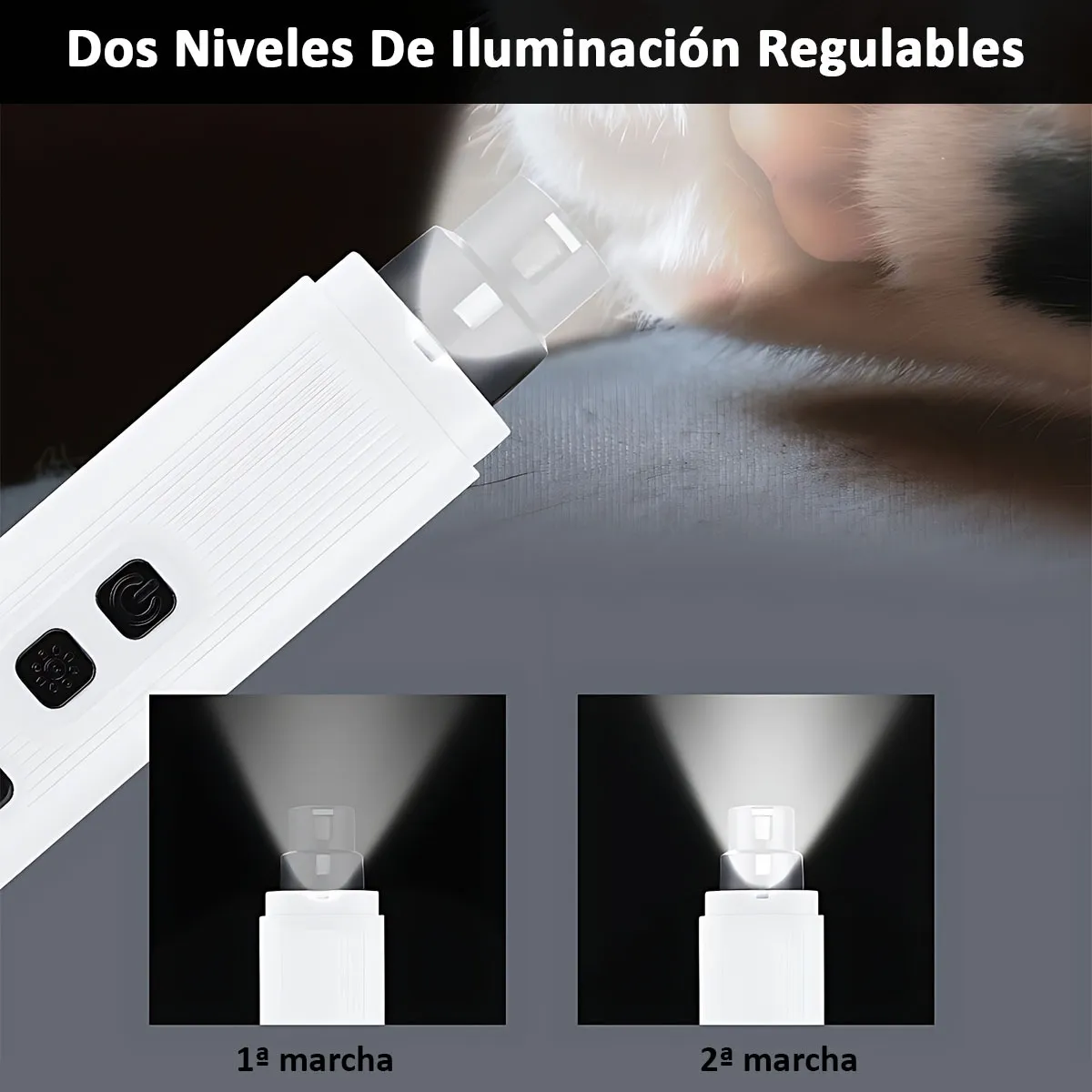 Foto 5 | Lima Corta Uñas Lab.g Eléctrico Mascotas Negro Blanco