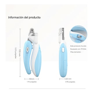 Foto 3 | Corta Uñas Belug Mascota Azul Blanco