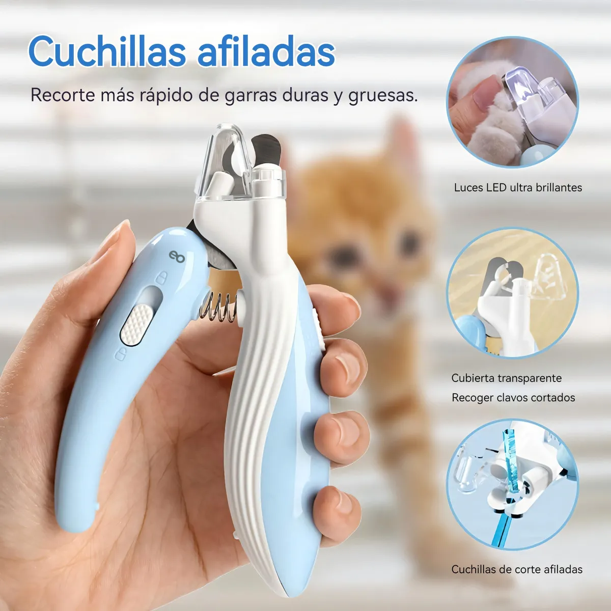 Foto 4 pulgar | Corta Uñas Para Perro Eo Safe Imports Esi-20243 Azul