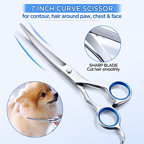 Foto 5 pulgar | Kit De Tijeras De Peluquería Canina Gimars Professional 4cr Stainless  - Venta Internacional.