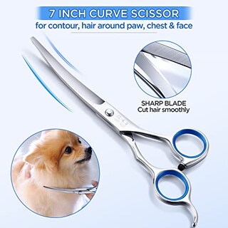 Foto 4 | Kit De Tijeras De Peluquería Canina Gimars Professional 4cr Stainless - Venta Internacional.