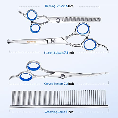 Foto 6 | Kit De Tijeras De Peluquería Canina Gimars Professional 4cr Stainless  - Venta Internacional.