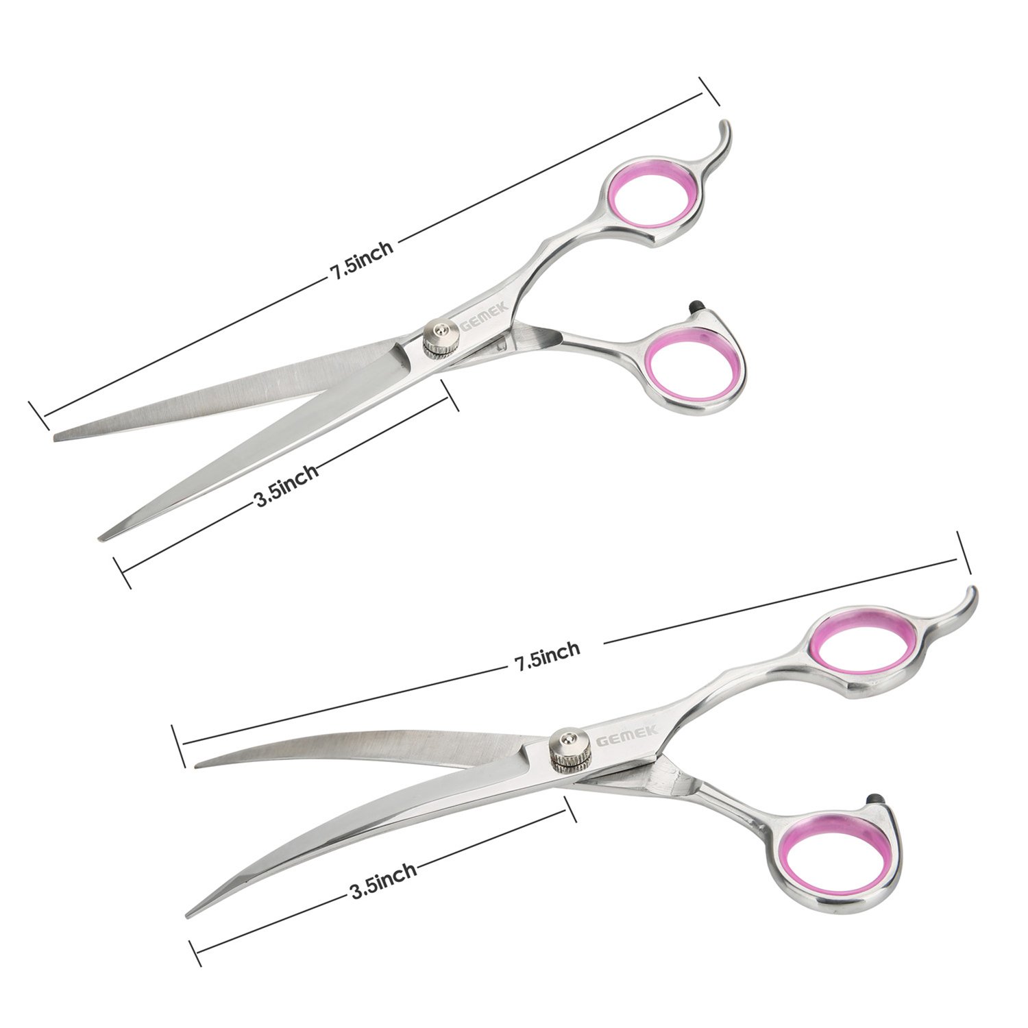 Foto 5 pulgar | Juego de Tijeras de Aseo para Mascotas Gemek 4 Piezas de Acero Inoxidable - Venta Internacional