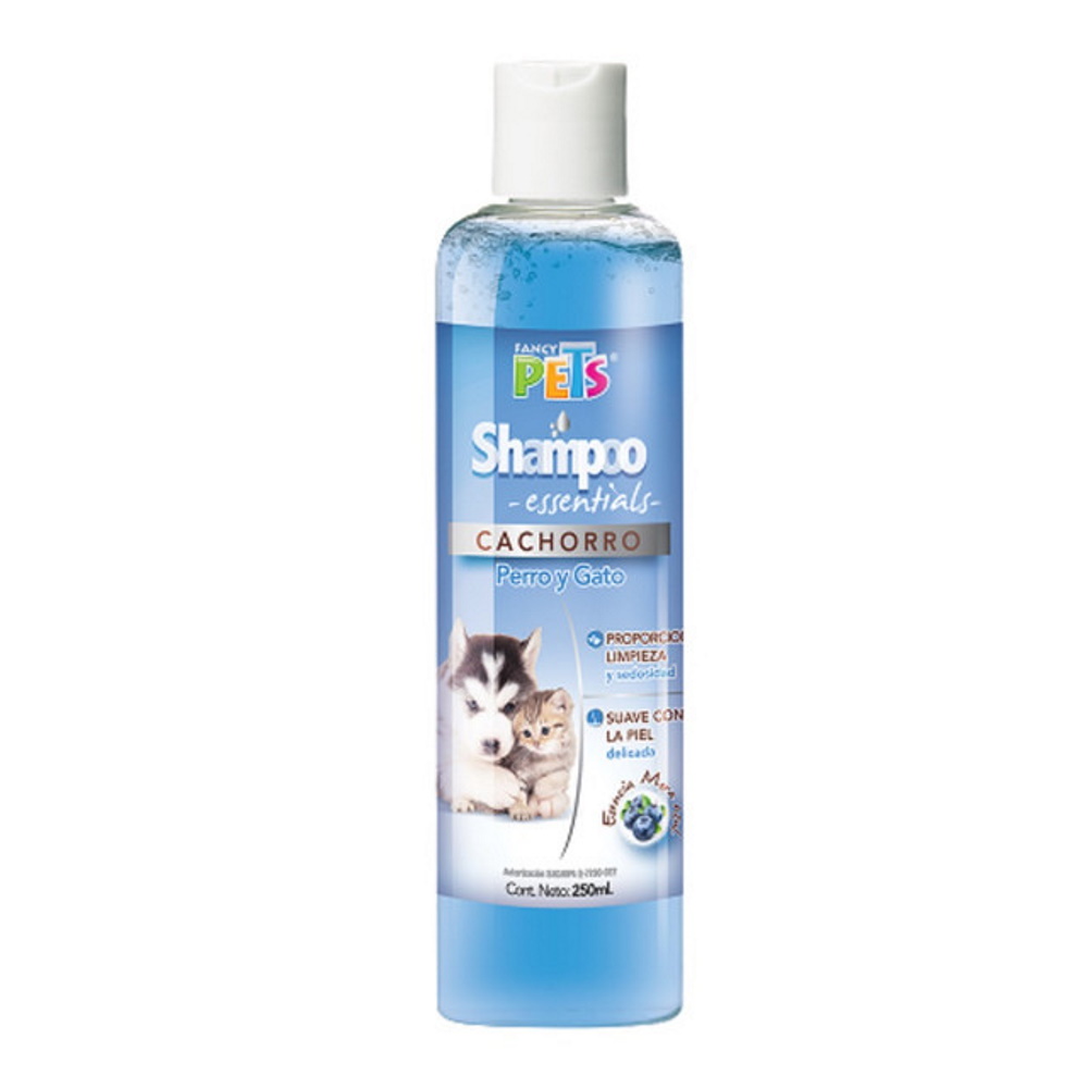 Shampoo Essentials Fancy Pets Mora Azul Cachorro 250 ml Perro