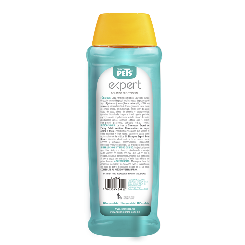 Foto 3 pulgar | Shampoo Expert Fancy Pets con 500 Mililitros para Perro con Pelo Blanco